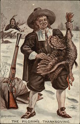 The Pilgrim's Thanksgiving Postcard