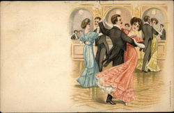 Couple Ballroom Dancing Postcard Postcard Postcard