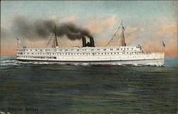 The Steamer Belfast At Sea Postcard