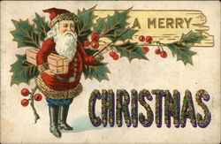 A Merry Christmas Santa Claus Postcard Postcard Postcard