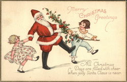 Merry Christmas Greetings Postcard