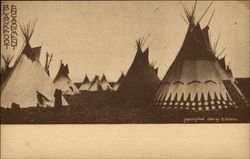 Blackfoot Encampment Native Americana Postcard Postcard Postcard