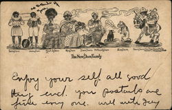 The New Dam Family (African American) Postcard