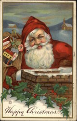 Happy Christmas Santa Claus Postcard Postcard Postcard