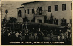 Captured Two-Man Japanese Suicide Submarine Postcard