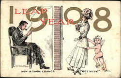 Leap Year 1908 Postcard