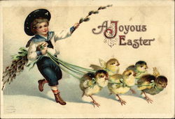 A Joyous Easter With Chicks Postcard Postcard Postcard