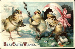 Best Easter Wishes With Chicks Postcard Postcard Postcard