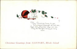 Christmas Greetings from Newport, Rhode Island Postcard Postcard Postcard