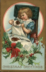 Christmas Greetings Children Postcard Postcard Postcard