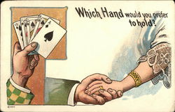 Which Hand Would You Prefer To Hold? Couples Postcard Postcard Postcard