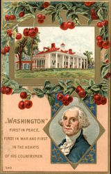 Celebrating President George Washington, With Cherries Presidents Postcard Postcard Postcard