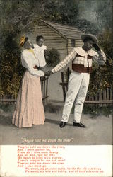 "They've sold me down the River" Black Americana Postcard Postcard Postcard