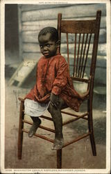 African American Toddler in Chair Postcard