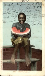 Watermelon Jake Black Americana Postcard Postcard Postcard