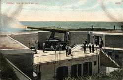 Firing the 10 Inch Gun Military Postcard Postcard Postcard