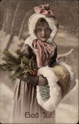 God Jul. Children Postcard Postcard Postcard