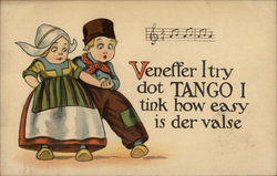 Dutch Children Dancing the Tango Postcard Postcard Postcard