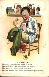 Bachelor Caricatures Postcard Postcard Postcard