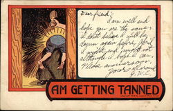 Child Being Spanked with Brush Spanking Postcard Postcard Postcard