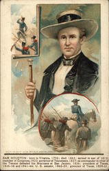 Sam Houston Political Postcard Postcard Postcard