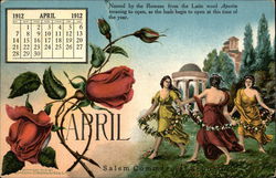 April 1912 Calendar Calendars Postcard Postcard Postcard