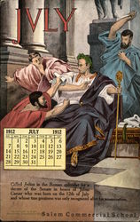 July - Julius Caesar Calendars Postcard Postcard Postcard