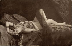 Semi-nude Reclining Female Postcard