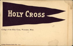 College of the Holy Cross Flag Postcard