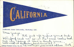 California State University Pennant Berkeley, CA Postcard Postcard Postcard