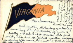 University of Virginia Pennant Postcard