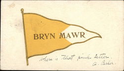 Bryn Mawr College Flag Pennsylvania Universities Postcard Postcard Postcard