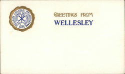 Wellesley College Seal Massachusetts College Seals Postcard Postcard Postcard