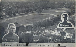 Illinois--Chicago Game, October 15, 1910 Football Postcard Postcard Postcard