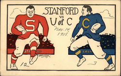 Stanford vs. University of California Berkeley Football Game Postcard