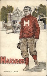 Harvard University Football Player Universities Postcard Postcard Postcard