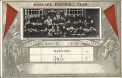 Rare Harvard Football Team Postcard