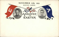 Rare 1905 Andover Vs. Exeter Football Postcard Postcard Postcard