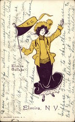 Elmira College Girl College Girls Postcard Postcard Postcard