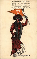 University of Texas - College Girl Postcard