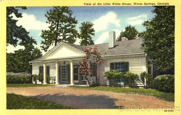 View Of The Little White House Warm Springs GA   Card00536 Fr 