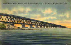 Bahia Honda Bridge Scenic, FL Postcard Postcard