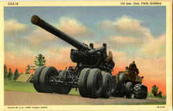 155 Mm. Gun Filed Artillery Army Postcard Postcard