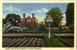 Garden View At The Birthplace Of George Washington Virginia Postcard Postcard