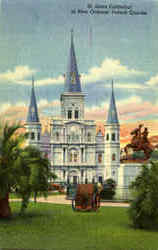 St. Louis Cathedral In New Orleans French Quarter Louisiana Postcard Postcard