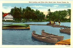 Boat Landing And Shore Line Postcard