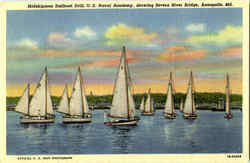 Midshipmen Sailboat Drill Postcard