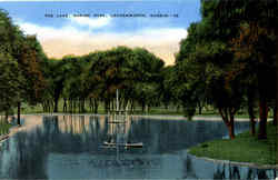 The Lake, Shrine Park Leavenworth, KS Postcard Postcard