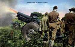 Maneuvers On Firing Range Postcard