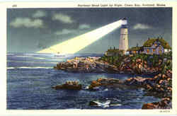 Portland Head Light By Night, Casco Bay Postcard